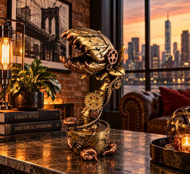 Steampunk Venus Flytrap Sculpture