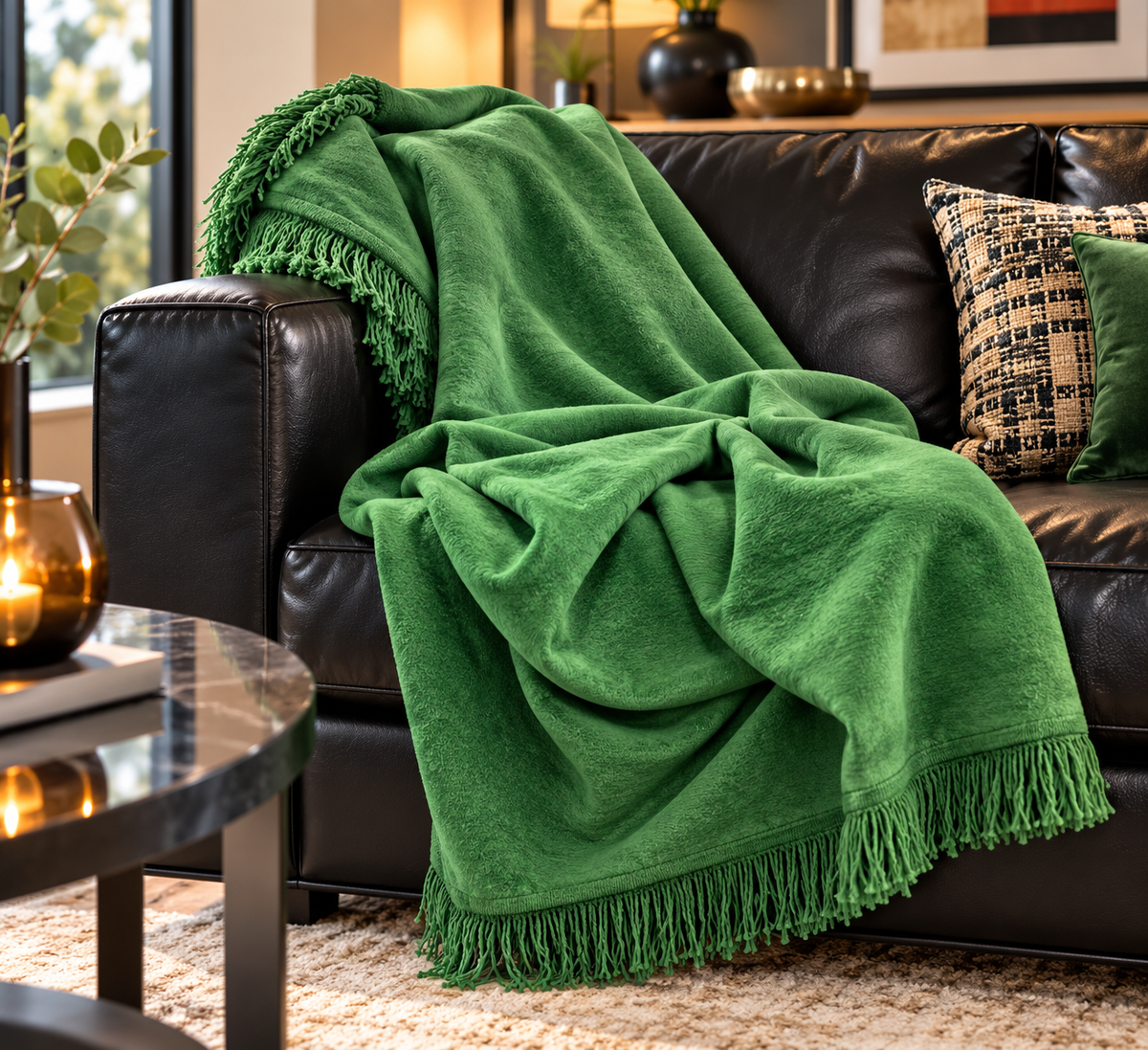 Sydney Luxury Throw Emerald