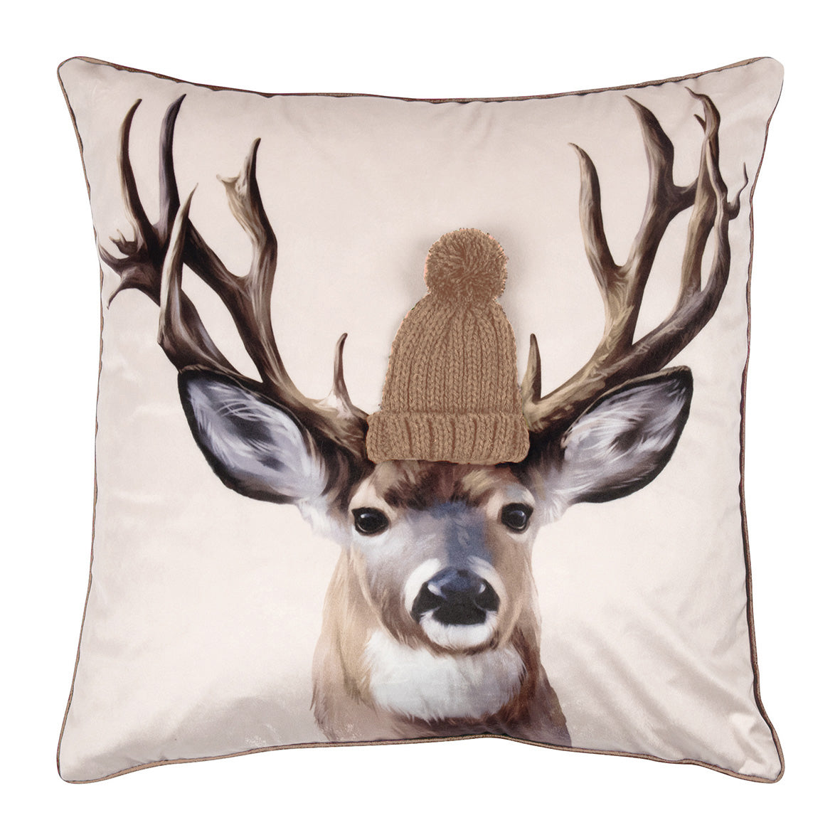 Reindeer Cushion Bobble Hat