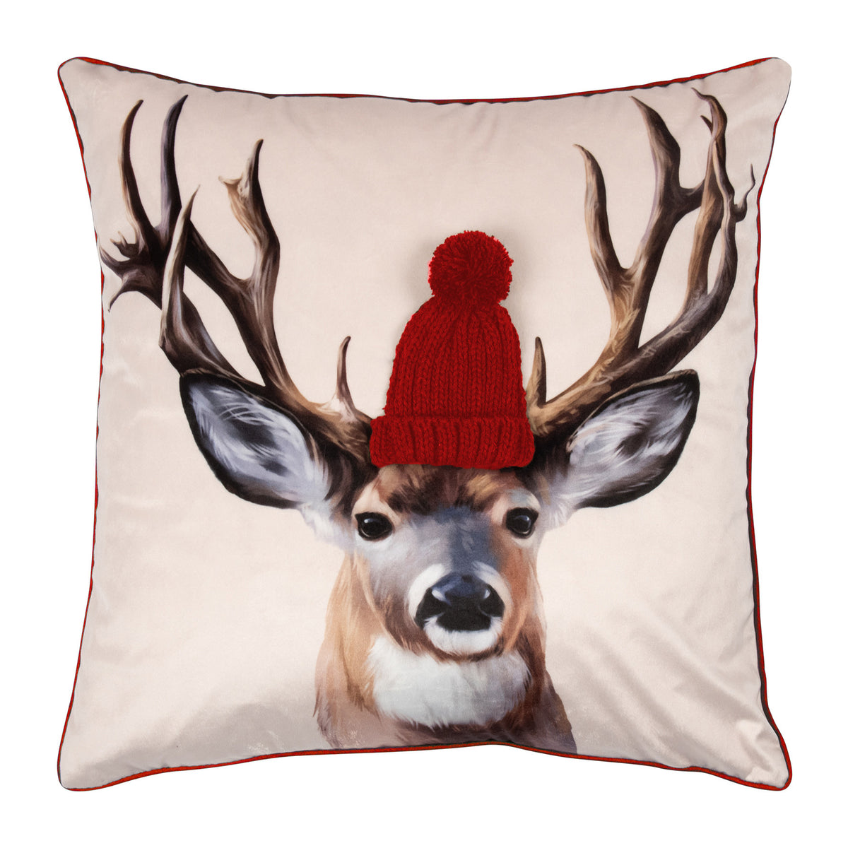 Reindeer Cushion Bobble Hat
