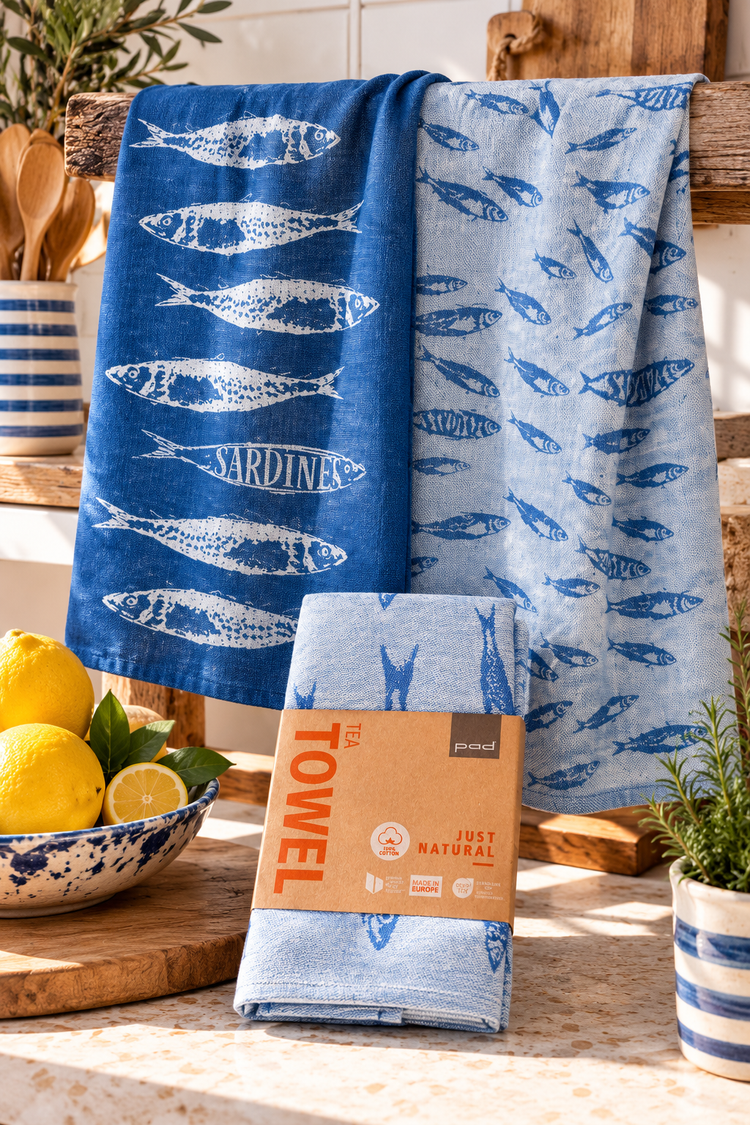 Portuguese Lacquered Cotton Tea Towel Set